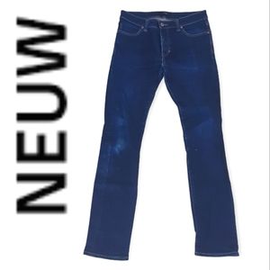 NUEW darkwash Iggy skinny mens button fly jeans Size 33